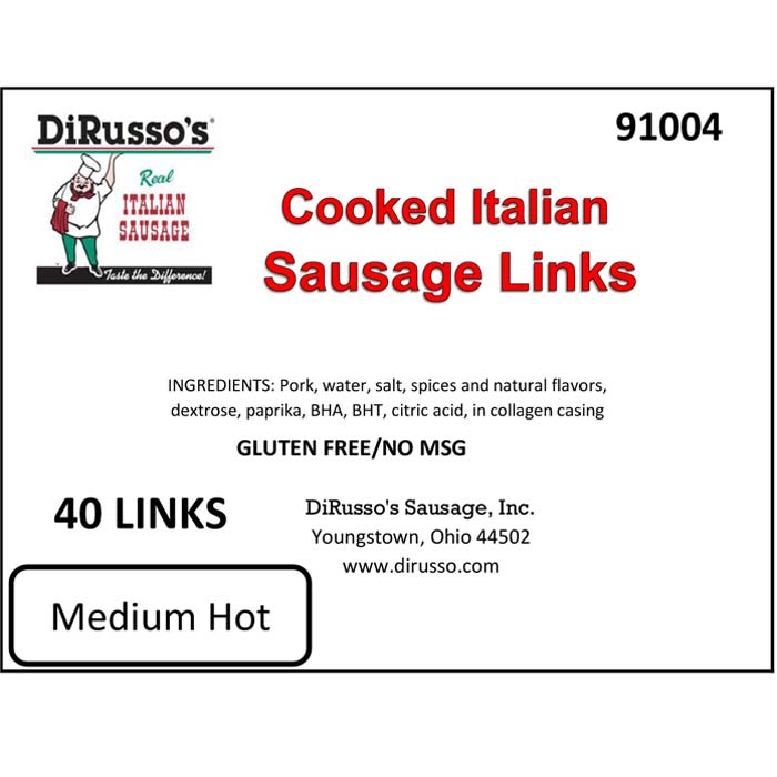 Cooked Italian Sausage Links
